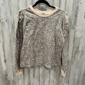 New! Tart Collections Boutique Animal Leopard Print Organic Cotton Top Womens S